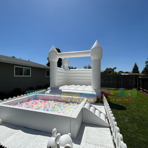 Piscina de pelotas personalizada para bebés, juego suave de fiesta de lujo con <span class=keywords><strong>casa</strong></span> de rebote blanca inflable - Product Image 6
