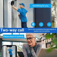 Kamera Baterai Nirkabel O Kam Pro Solar 3Mpx 2.4G Alarm PIR Penglihatan Malam Perekaman Audio 24 Jam Terus Menerus Kompatibel dengan Alexa CCTV
