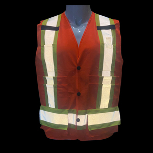 Gilet de sécurité réfléchissant haute visibilité CITICITY pour travaux de topographie, robuste, avec poche à pression et emplacements pour stylos - Product Image 2