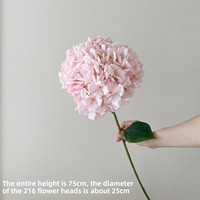 216 fleurs artificielles d'hortensia en soie extra-larges à bords frisés pour événements, photographie, décoration de scène ; Arche de fleurs artificielles
