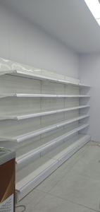 New Design Double-Sided Heavy-Duty Pharmacy Gondola Convenience Store Retail Grocery <b>Shelving</b> Display Racks Made of Wood Metal - Product Image 4