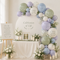 Ballons en latex imprimés aux couleurs douces pour commémoration, célébration de la vie, et décoration de cérémonie funéraire