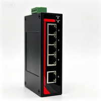 Switch Industri Gigabit Tanpa Manajemen yang Dipasang di Rel DIN, 2 Port Optik 4 Port Elektrik, Peralatan Jaringan Hibrida untuk Pemantauan