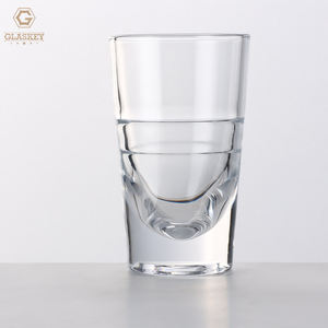 3 once di Base pesante bicchierino di vetro con linea bianca Whisky bicchierini Vodka Brandy Bourbon e tazza di liquori - Product Image 4