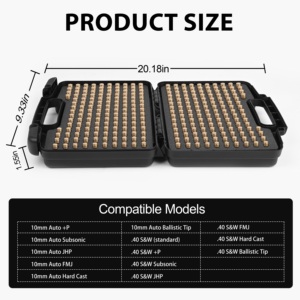 กล่องเก็บกระสุน Kinghardcase 280 นัด ขนาด 10 มม. กันน้ำ น้ำหนักเบา พกพาสะดวก สำหรับกระสุน 10 มม. ออโต้ 40 S&W - Product Image 4