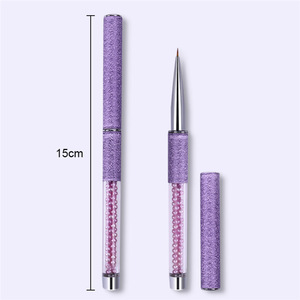Kit de Pinceaux à Ongles en Gel avec Manche Acrylique, Formes Plates, Rondes, Ombrées, pour Sculpture, Éventail, Liner et Dessin, avec Couvercle, pour Salon de Manucure - Product Image 5
