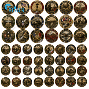 Moneda Conmemorativa Personalizada de la Primera y Segunda Guerra Mundial, Moneda de Desafío Personalizada para Veteranos de la Gran Guerra - Product Image 1