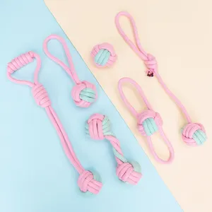 Dogs Accessories Pet Dog Toys Interactive Cotton Rope Mini Dog Chew Toys Ball