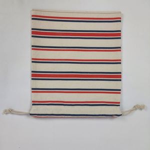 Bolsa con cordón de poliéster liso con logotipo personalizado Bolsas con cordón a granel a rayas Diseñe sus propias bolsas con cordón personalizadas - Product Image 3