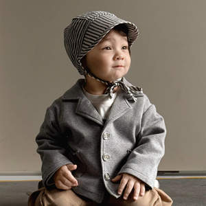 Abrigo Suave y Cálido para Bebé, Estilo Preppy, Chaqueta Transpirable con Forro para Uso Diario en Primavera y Otoño - Product Image 4