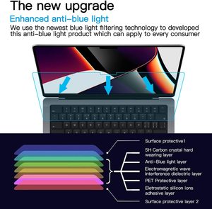 2023 gran oferta Anti luz azul Anti radiación Protector de pantalla película protectora para <span class=keywords><strong>Apple</strong></span> Macbook <span class=keywords><strong>Pro</strong></span> 14,2 "y 16,2" 2021 <span class=keywords><strong>M1</strong></span> - Product Image 4