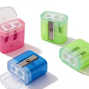 Sacapuntas Cuadrado de Doble Orificio con Contenedor de Almacenamiento, Sacapuntas Compacto de Mano para Niños, Material Escolar, Descuento Limitado - Product Image 5
