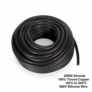 Câble en silicone 100 mm² 20000 brins 4/0 AWG, câble de batterie flexible en cuivre étamé 1000 V pour système de stockage BESS, connexion d'alimentation - Product Image 1