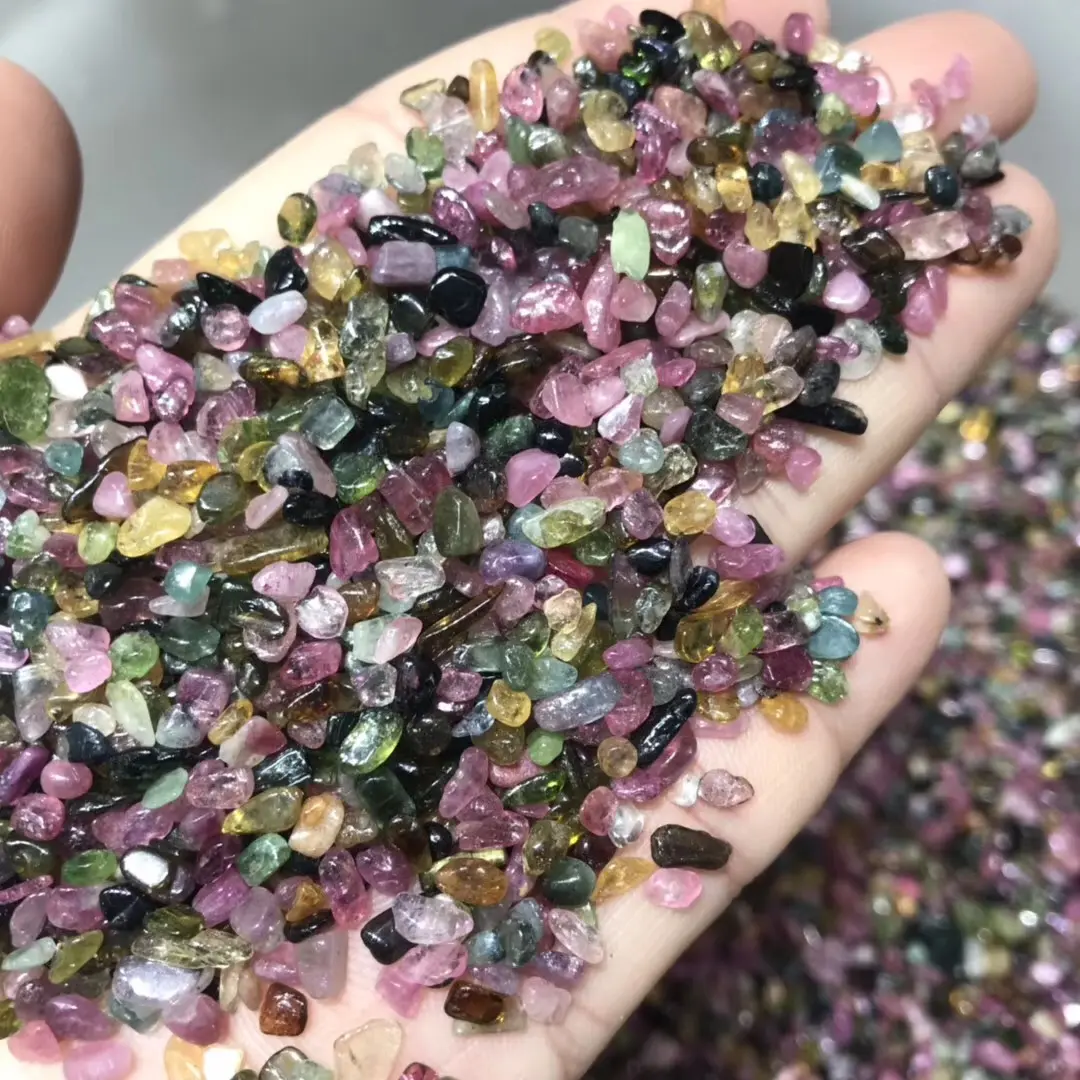 Großhandel für Garten dekoration Natürlicher Turmalin Crushed Tumbled Stone Crystal Kies