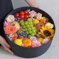 Boîtes à roses transparentes pour fenêtre, fruits, rondes, boîte cadeau pour fleurs, boîte à roses, emballage de seau pour étreindre les roses