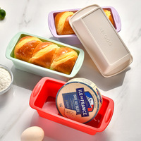 Moule à gâteau en silicone pour cuisson transfrontalière, démoulage facile, moule à pain de mie rectangulaire, plaque de cuisson en silicone résistante au four pour usage domestique