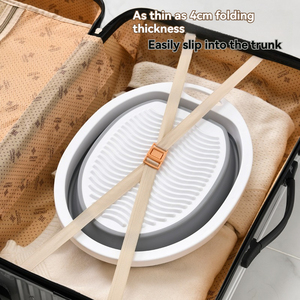 YHYP - Lavadero Portátil Plegable <span class=keywords><strong>de</strong></span> Plástico PET Ecológico y Duradero, Tamaño Mediano, Moderno, con Tabla <span class=keywords><strong>de</strong></span> <span class=keywords><strong>Fregar</strong></span> para el Hogar - Product Image 3