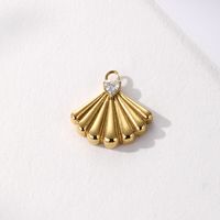 Étanche À L'eau En Acier Inoxydable Minuscule Shell Charme Or Coquille De Mer Pendentif pour Bracelet Boucle D'oreille Collier Composant