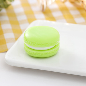New Fast-Rebound PU Macaron Cake Toys - Realistic Colorful Snack Squishy for Fun Stress Relief & Sweet Dessert <b>Table</b> Decor - Product Image 3