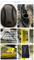Kayak canoë une personne en aluminium siège chaise Mini bateau Kayak pêche avec système d'entraînement à pied de pédale