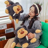 Vente directe d'usine en gros jouet en peluche de gorille fumeur mignon singe assis jouet en peluche doux cool gorille en peluche