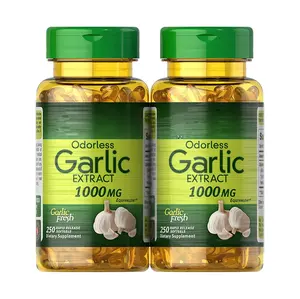 GMP manufacturer oem custom aged black garlic extract blood pressure support healthcare supplement pills garlic softgel capsules