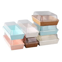 Boîtes d'emballage alimentaire jetables en papier kraft recyclable personnalisées avec fentes et fermeture magnétique pour aliments pour bébés et sushis - Acceptation des commandes personnalisées