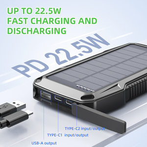 Portable Solar Charger Power <strong>Bank</strong> 10000mAh Waterproof <strong>Battery</strong> Charger Emergency Outdoor <strong>Camping</strong> Light Solar Power <strong>Bank</strong> - Product Image 6