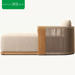 Divano da Esterno <span class=keywords><strong>in</strong></span> <span class=keywords><strong>Legno</strong></span> Teak Moderno Resistente alle Intemperie <span class=keywords><strong>per</strong></span> Villa di Lusso, Cortile, Giardino e Terrazza - Product Image 3