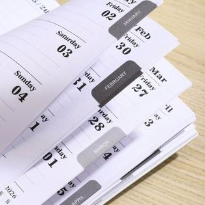 Calendrier hebdomadaire fin A5 2026 – Planificateur et agenda quotidien 365 jours avec index mensuel recouvert de cuir et calendrier annuel - Product Image 4