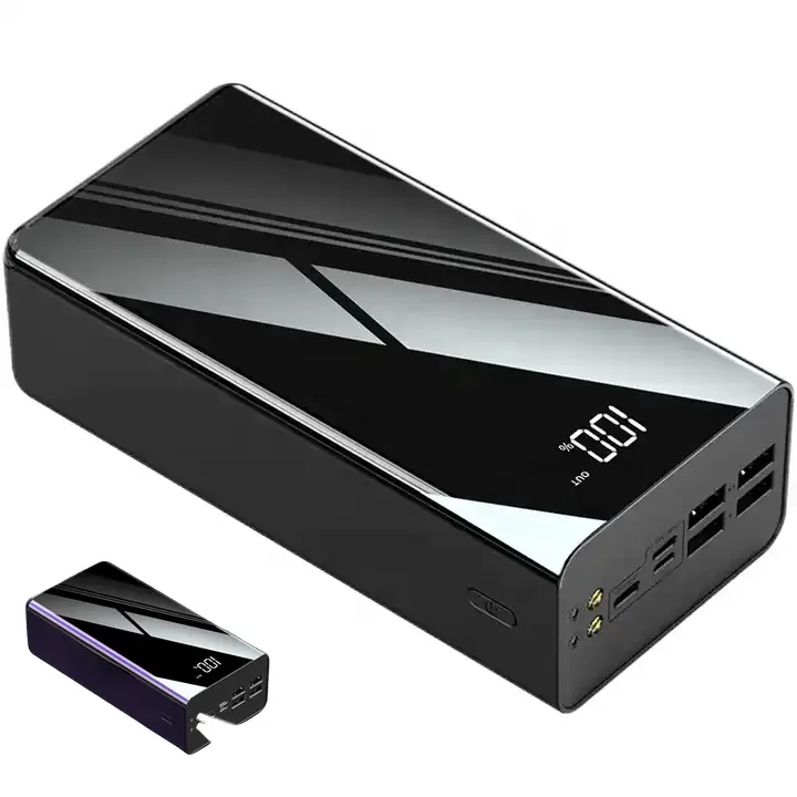 OEM logo 50000mAh Power Größere Kapazität Power Bank Tragbare 50000mAh Power Banken Super Kapazität Ladegerät mit Dual LED lichter