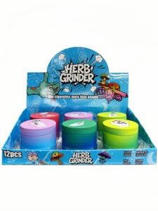 <b>Herb</b> <b>Grinder</b> 4 Layer Zinc Alloy Magnetic Lid Colorful Design Round Dry <b>Herb</b> <b>Grinder</b> for Smooth Grinding - Product Image 6