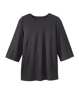 Blouse médicale personnalisée pour femme, col rond, manches 3/4, uniforme d'infirmière, tenue de travail pour hôpital, clinique, soins de santé, respirante, extensible, OEM - Product Image 1