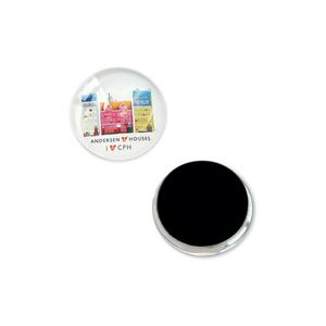 Aimant de réfrigérateur rond en verre cabochon 3D de 50 mm, vente en gros, cadeau souvenir, décoration personnalisée pour réfrigérateur - Product Image 3