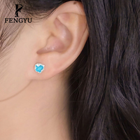 Boucles d'oreilles clous ovales en émail fin moulé, asymétriques, en argent sterling 925, minimalistes, pour femmes, bijoux océaniques personnalisés, vente en gros