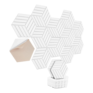 Polyester elyaf akustik altıgen duvar paneli yeni moda altıgen kurulu altıgen 3d duvar panelleri ses emici kumaş - Product Image 5