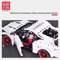 Moule Roi 13172 3358PCS Voiture Série Blanc Dieu de la Guerre Voiture de Sport Bloc de Construction Modèle Technique Éducatif Jouet Festival Cadeau