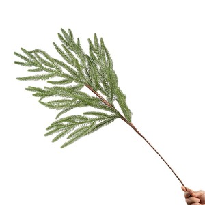 Artificial Pine <b>Branch</b> <b>Light</b> Green Silk PVC Home Decor Holiday Decoration Single <b>Branch</b> - Product Image 5