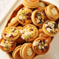 Biscuits chinois personnalisés en vrac, forme ronde, saveur fruitée, craquelins au beurre