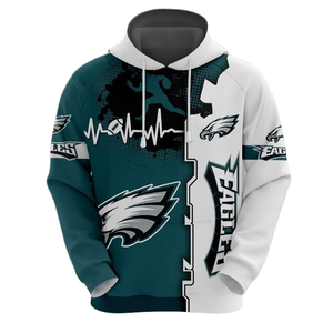 Licheng เสื้อฮู้ดสวมหัวลายอนิเมะโอเวอร์ไซส์ลายนกอินทรีฟิลาเดลเฟียผ้าโพลีเอสเตอร์ซักเสื้อผ้าพิมพ์ดิจิตอลสำหรับทารก - Product Image 1