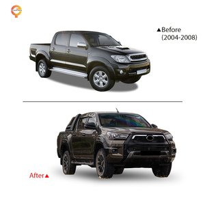 Kit de conversión de parachoques delantero y parrilla Hilux <span class=keywords><strong>VIGO</strong></span> de alta calidad, años 2004-2016, actualización a kit de carrocería ROCCO 2020, compatible con Toyota. - Product Image 1