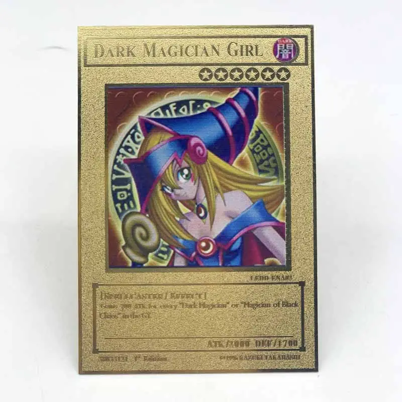 الساحر الداكن فتاة يو جي أوه معدنية مخصصة YUGIOH بطاقة معدنية ذهبية ألعاب بطاقة التداول