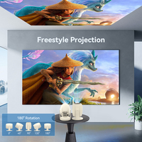 Proyector Inteligente Portátil Veacine B10 con Enfoque Automático, 720P, 1080P, 4K, LED, Altavoz Estéreo Integrado, Android, WiFi 6, Mini Cine en Casa