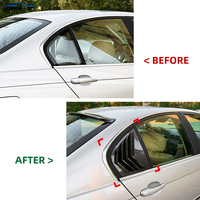 AMP-Z E46 Noir Carbone Louver de Fenêtre Arrière Volet Latéral Kits de Couverture de Ventilation pour BMW Série 3 E46 M Sport 1998-2005