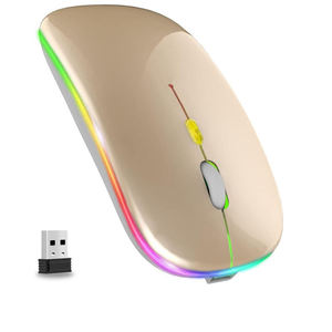 Silent Mouse Sem Fio Led Rgb Ergonomic Recarregavel Blue Led Mouse Stylish bluetooth Wireless Mouse with Battery - Product Image 3