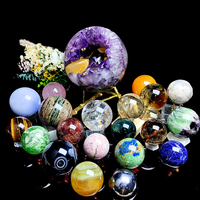 50 choix de sphères de pierres de guérison polies, sphères de quartz clair de haute qualité, sphères de quartz Reiki, Jiangsu pour la décoration Feng Shui, objets de collection