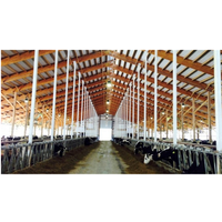 Normes australiennes Structure en acier préfabriquée Abri en métal Conception traditionnelle Bâtiments d'élevage de bétail Abri à vaches Étable à chevaux