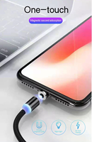 Cargador USB para teléfono móvil, conectores magnéticos 3 en 1, cable magnético 3 en 1, Cable de carga rápida de 2.4A para Smartphone