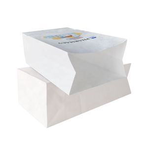 Tas medis Farma Logo kustom, kantong kertas farmasi cetak kantung obat cetak - Product Image 5