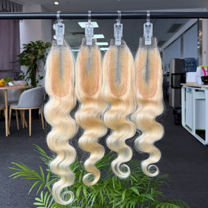 ผม2X6สีบลอนด์100% ปิดลูกไม้ความละเอียดสูงแบบไม่ผ่านกระบวนการผมมนุษย์ชาวบราซิล - Product Image 2